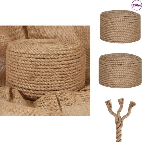 Seil 100 % Jute 10 mm 250 m - Juteschnur - Jutenband - Naturfaser - Gartenseil - Terrassenbelag (1/5)