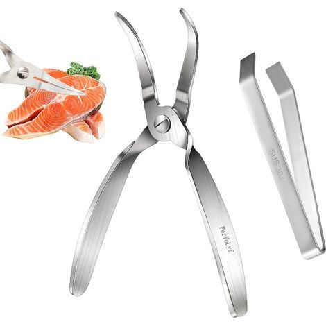 Pince à arêtes de poisson en acier inoxydable 304 de qualité alimentaire, idéale pour désosser tous types de poissons.