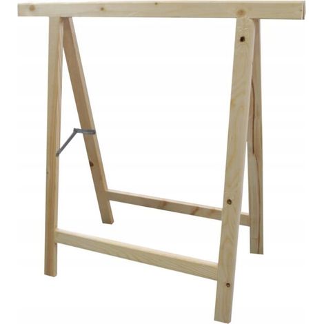 Caballete de construcción de madera fabricado en abeto y pino, 75x75 cm, universal