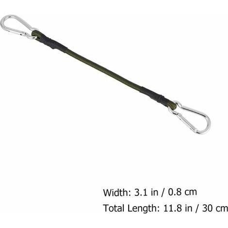 Lot de 4 tendeurs résistants de 30 cm pour camping, bagages, voyages (1/4)