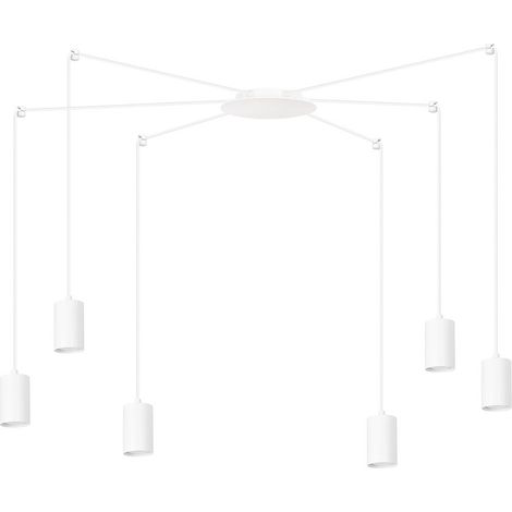 Lampada a Sospensione Traker, Acciaio verniciato a polvere, Bianco, 300x300x14 cm (1/5)