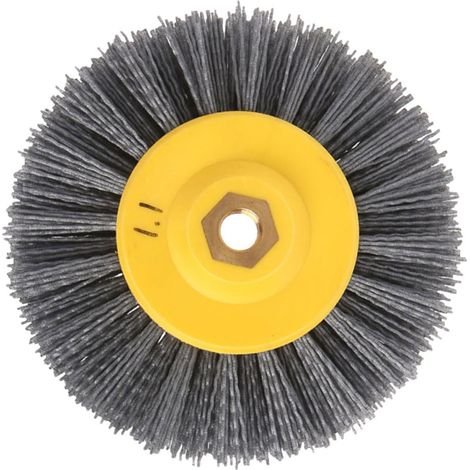 Roue de Polissage Rouge en Nylon 120 pour Outils Rotatifs, Brosse de Polissage pour Nettoyage et Enlèvement de Revêtement en D'usinage (1/5)