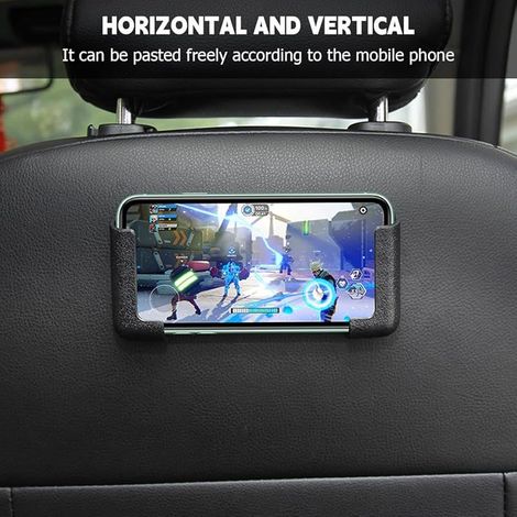Support Téléphone Portable, Support Auto-Adhésif Tableau De Bord Voiture, Réglable, Compatible avec Smartphone, Noir (1/5)