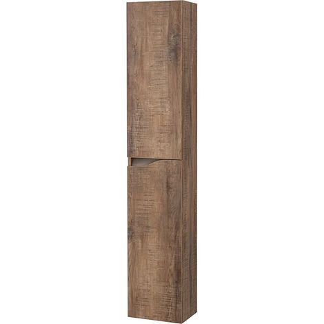 Colonna bagno sospesa 160 cm tabacco e tortora Sumya