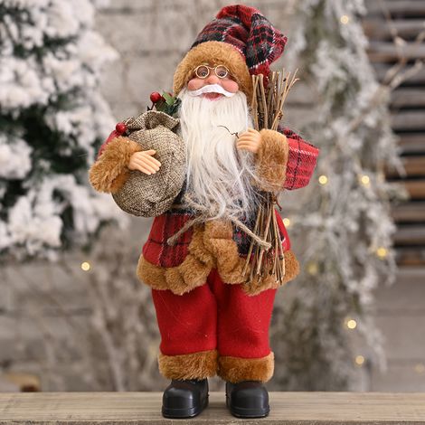 Figurine Père Noël Décor Bureau - Statuette Santa Claus Réaliste pour Décoration Maison ou Bureau (1/5)
