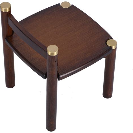 Chaise en bambou design, élégante et résistante, tabouret bas pour salon, jardin et terrasse, assise confortable, usage intérieur/extérieur, durable et tendance. (1/5)