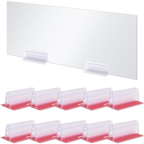 Lot de 10 Supports de Panneaux en Acrylique très résistants et Auto-adhésifs en pour Fixer Les Feuilles et Panneaux en Acrylique (1/5)