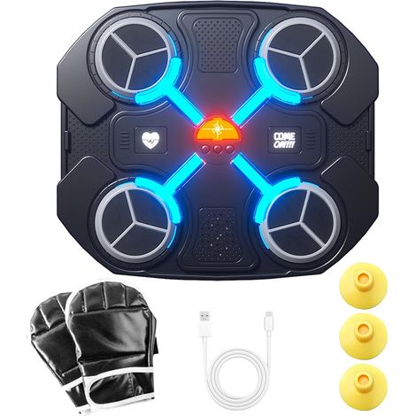 Machine de Boxe Musicale, Boxe Mural Musique Bluetooth, Boxing Machine Enfant avec Gants de Boxe, Boxing Training Mural, Boxe Electronique pour L'entraînement à Domicile (1/5)