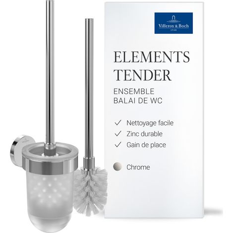 Elements Tender Ensemble Brosse WC, Rond – Chrome (1/5)