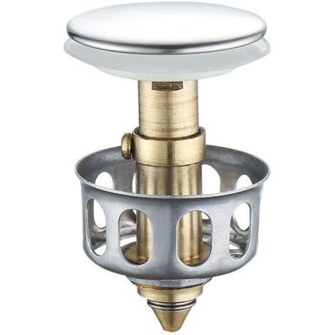 2 Pièces Filtre Universel pour Lavabo,Bassin à Noyau de Rebond en Acier Inoxydable, Filtre D'évier pour Lavabo, Bouchon de Vi (1/5)