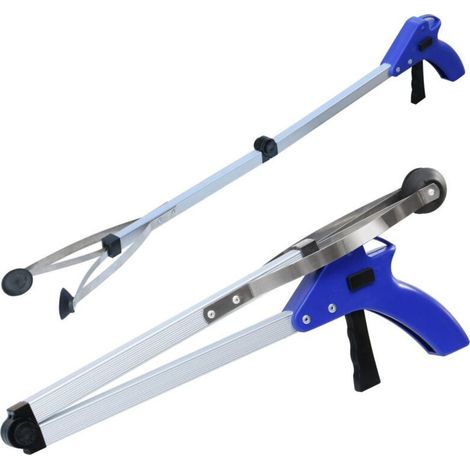 Pince de ramassage d\\'objets à bras télescopique pliable avec poignée - (1/4)