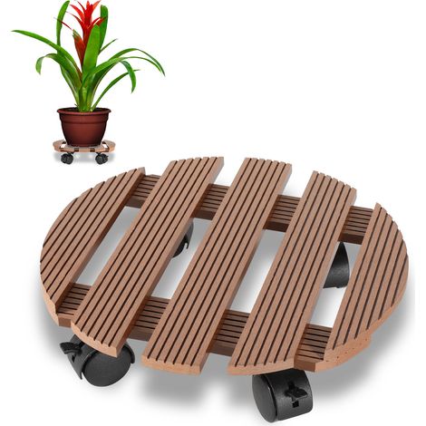 SWANEW Supporto per piante per piante di roulette Supporto per la pentola della porta del giardino 30 x 30 cm (1/5)