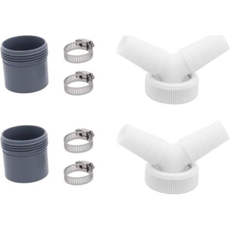 Adaptateur de vidange pour machine à laver (lot de 2), double connexion en Y, pour raccord d'entrée de 18 à 24 mm et tuyau de sortie de 40 mm.