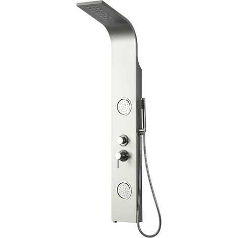 Colonna Idromassaggio realizzata in Alluminio rifinita in colore argento modello A-51