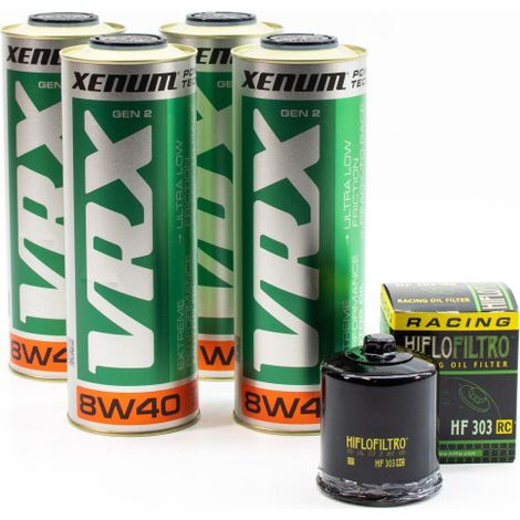 Kit Vidange Racing Huile Blanche Céramique 4L + Filtre à huile HF303RC (1/3)