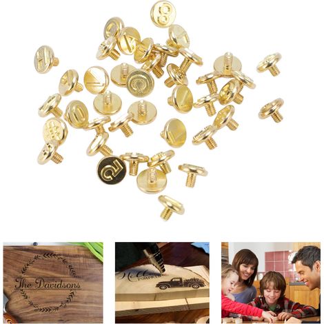 Consejos para el grabado en madera: juego de 43 piezas con letras, símbolos y números para proyectos de bricolaje. (1/5)