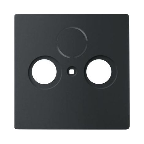 Enjoliveur noir mat pour prise Radio/TV/SAT avec fixation centrale M3 (586908) 1743-885 ABB 1724-0-4298 (1/2)