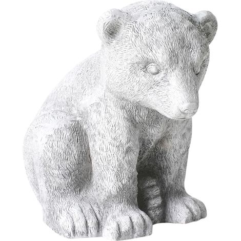 Statuetta decorativa in ferro a forma di orso grigio Bowe
