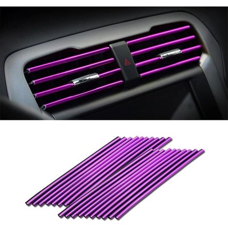 Baguettes de finition pour grilles d'aération de climatisation automobile, 20 pièces, baguettes universelles en PVC imperméables et flexibles, compatibles avec la plupart des accessoires intérieurs de (1/5)