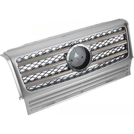 Grille calandre Mercedes Classe G W463 de 1990 a 2012 Argent Chrome-42707585 (1/4)