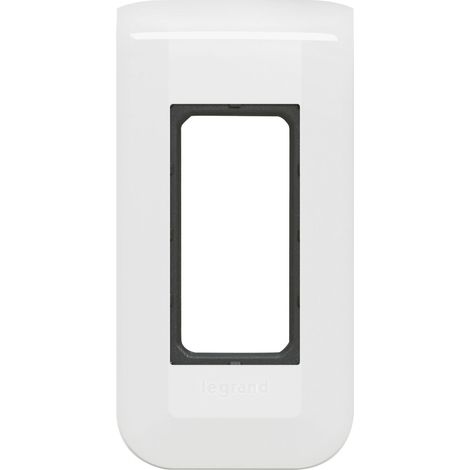 Legrand – Plaque Mosaic 1 module blanc – Installation facile – Support intégré pour mécanismes – Fixation par vis – Pour tous types de supports (1/10)