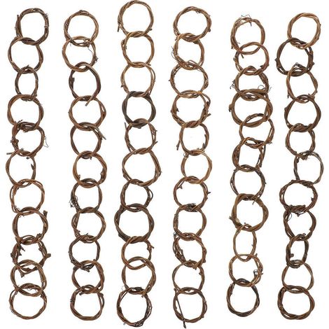 6er-Set Rattan-Anhänger, gewebte Anhänger, dekorative DIY-Bastelarbeiten-34x3.5cm (1/3)