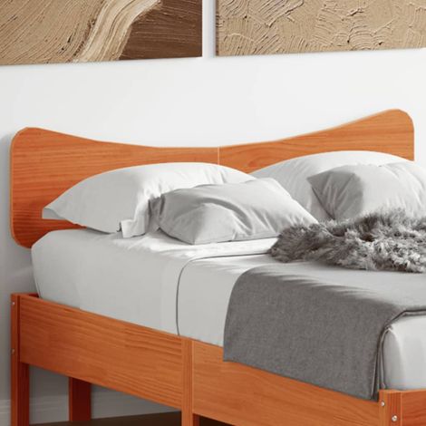 vidaXL Testiera Marrone Cera 120 cm in Legno Massello di Pino (1/5)