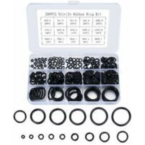 BUNTHAUS PA 200 Stück O-Ringe, 15 Größen aus Gummi, O-Ringe-O-Ringe zur Isolierung von Rohren, Rohrleitungen (1/4)