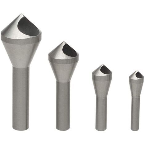 royaluxe-4Pcs Fraise à Chanfreiner Ébavurer Foret Conique en HSS pour Perçage Métal Bois Plastique