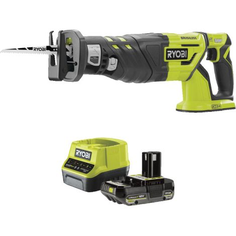 Confezione RYOBI Sega a nastro R18RS7-0 - Brushless 18V OnePlus - 1 batteria 2.0Ah - 1 caricatore rapido RC18120-120