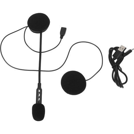 Écouteurs Bluetooth pour casques de moto, coupe-vent et antibruit, réponse automatique, longue durée d'écoute, musique stéréo et fonction talkie-walkie. (1/2)