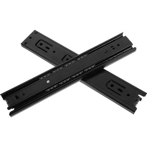 Glissières de tiroir, 1 paire pour plateau toilette, rails guidage (1/5)