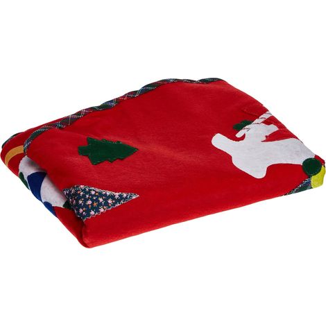 Small Foot 1903 Tovaglia Natalizia, Stoffa, Multicolore, 107x107x0.5 cm (1/3)