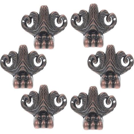 pieds de boîte à bijoux vintage en alliage de zinc pour support de meubles décoratifs (1/5)