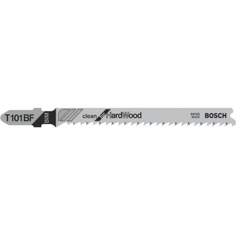 Bosch Professional 25 x Lame per seghetto alternativo T 101 BF Clean for Hard Wood (per Legno duro, straight cut, accessorio Seghetto alternativo)