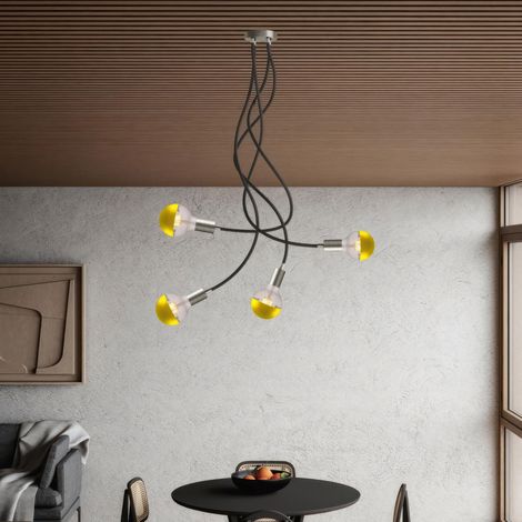 creative cables - Flex 90 lampada da soffitto snodabile a luce diffusa con lampadina LED G95