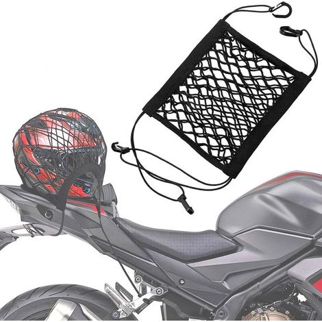 Rete portabagagli per moto Sander Shop con 4 ganci, rete per casco per bicicletta e moto (1/5)