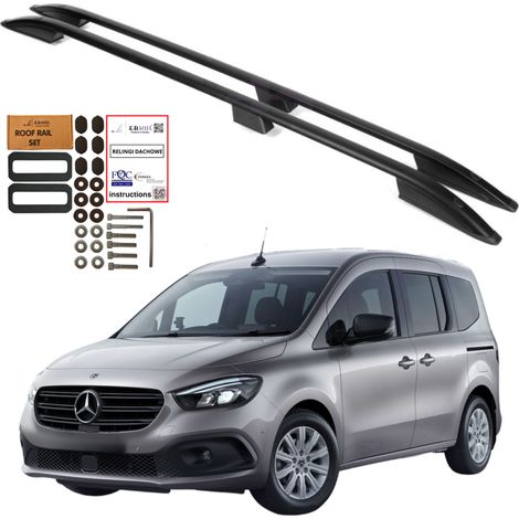 Barras de techo MERCEDES-BENZ CITAN W420 L2 LONG 2021- NEGRO Aluminio