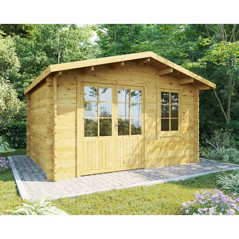 Gartenhaus Como XXL 400 x 300 cm - in 44mm Wandstärke - inkl. Zubehör