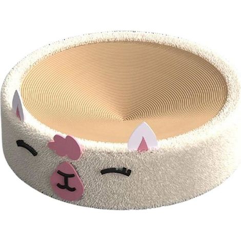 (Beige)Lit à gratter 2 en 1 pour Chat - MARQUE - Sisal - 40 cm - Design mignon - Beige (1/5)