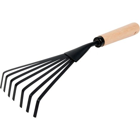Râteaux à éventail sur un manche en bois