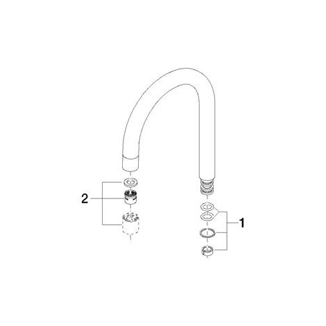 Dornbracht 90282206100-00 Bec de fontaine Pièces de rechange
