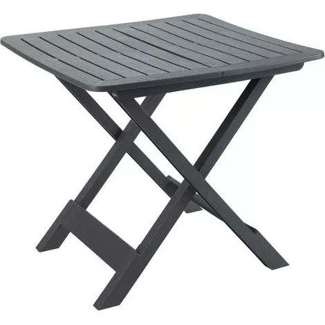 MAURY'S TAVOLO ANIENE PIEGHEVOLE DA ESTERNO 80X72X70 CM IN COLORE ANTRACITE (1/8)