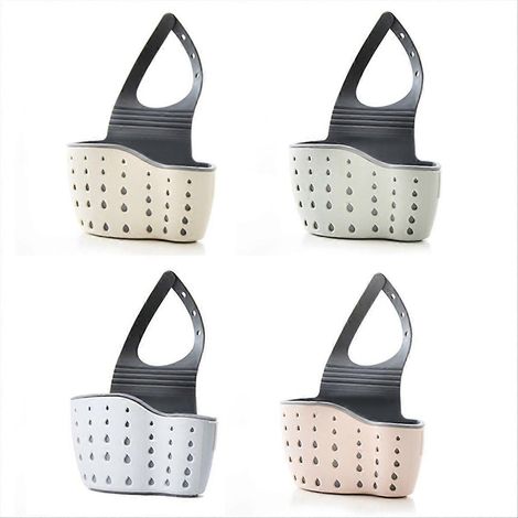 Thickened double robinet rangement panier réglable rangement suspendu bag évier suspendu bag organisateur accessoires (1/5)
