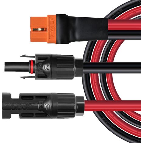 Câble solaire vers XT60i - 1,5 m - 10AWG XT60I-F - Câble solaire 6 mm² - Compatible avec station d'alimentation portable (1,5 m) (1/5)