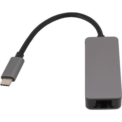 Adaptateur USB-C 2,5G vers Ethernet en alliage d'aluminium, haut débit 2 500 Mbps (1 Gbps), adaptateur réseau Gigabit USB-C vers RJ45 pour ordinateurs portables, tablettes et smartphones (1/5)