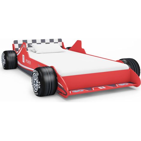 Lit voiture de course pour enfants 90x200 Rouge (1/5)