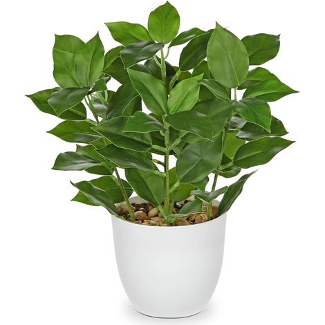 Kunstpflanze Topf Dekopflanze Fensterbank Wohnzimmer Grün Ficus (1/5)