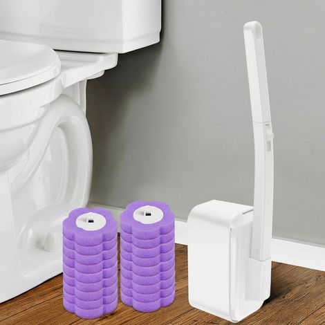 Kit de brosse WC pratique avec têtes de brosse de rechange pour le nettoyage de la maison et de la salle de bain