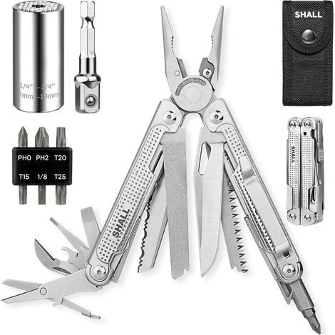 Multitool 18-in-1 mit Universal-Steckschlüssel und Schraubendreher-Bits (1/5)